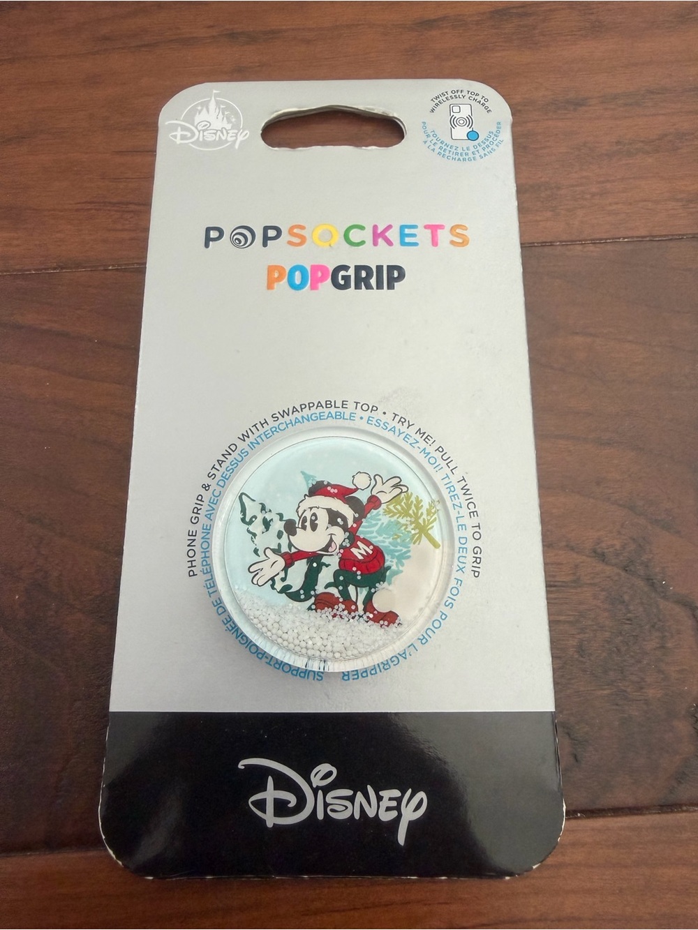 PopSocket PopGrip | Disney Mickey Mouse Snow Globe Red Green White